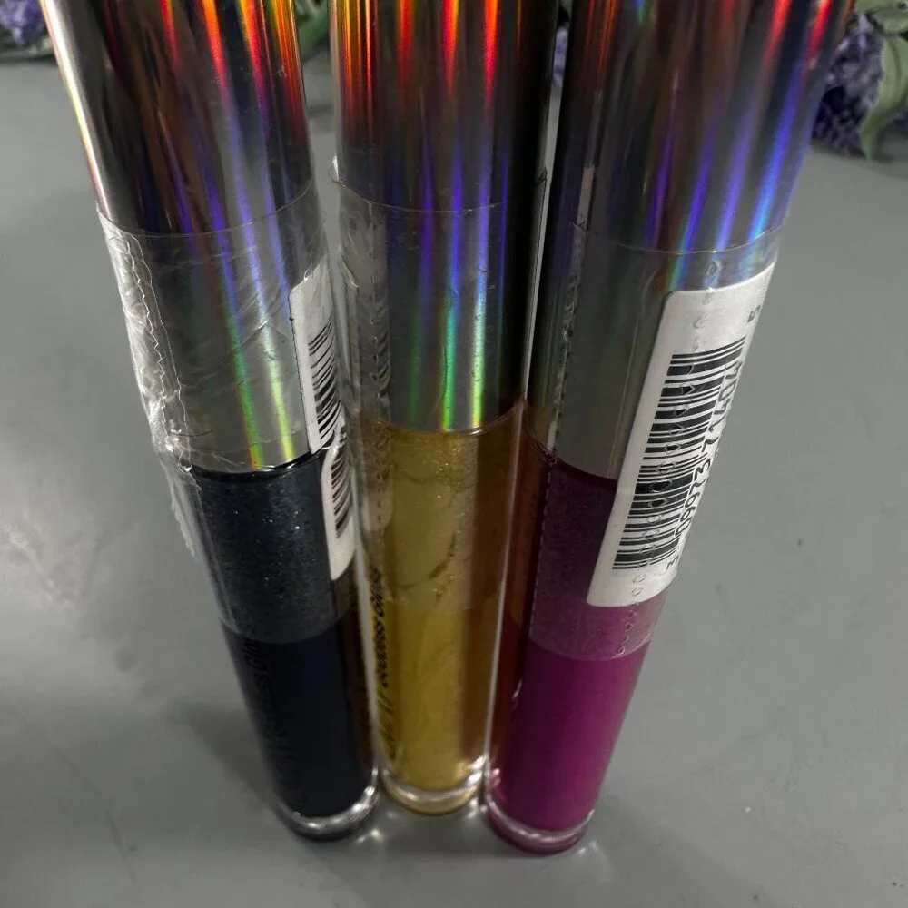Almay Gel Lipgloss Glitter Blue Yellow Pink Make Up Lip Care Sealed